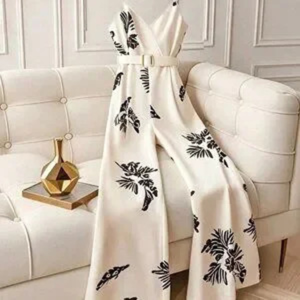 Apricot Boho Women's Minimalist Printed Jumpsuit